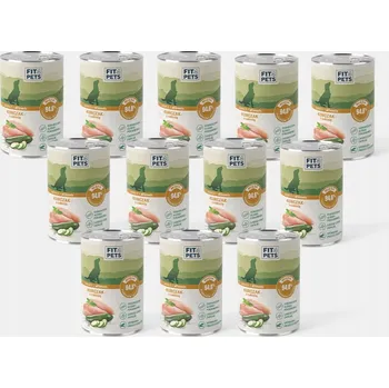 Krmivo pro psa Kompletní Krmivo pro psy Fit4Pets kuře s cuketou 400g 12 ks