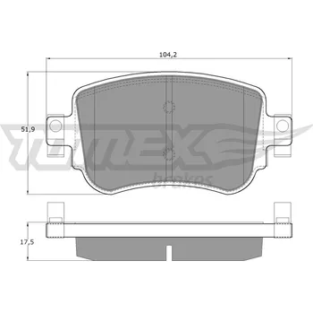 Brzdová destička Sada brzdových destiček, kotoučová brzda TOMEX Brakes 17-32