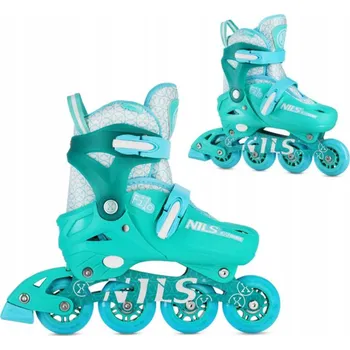 Kolečkové brusle Nastavitelné brusle 2v1 pro děti vel. S (30-33) rekreační kolečkové brusle zelené