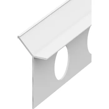 ukončovací lišta Ochranný profil pro kamenický roh "Y" Eviso stone white mat, hliník komaxit, délka 270 cm, výška hrany 10 mm, AYWH0410