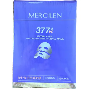 Pleťová maska MERCILEN Bělící pleťová maska proti vráskám 5 KUSŮ