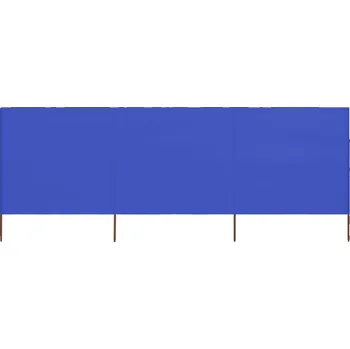 Stínicí technika 5dílná zástěna proti větru textil 600 x 160 cm černá