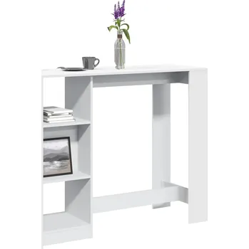 Jídelní stůl Barový stůl s policí old wood 124x46x103,5 cm kompozitní dřevo