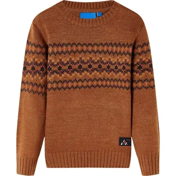 Chlapecký svetr Dětský svetr pletený khaki 128