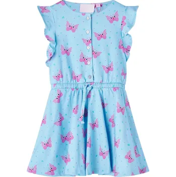 Dívčí šaty Dětské šaty s knoflíčky bez rukávů modré 128