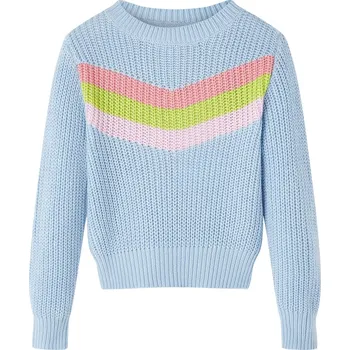 Chlapecký svetr Dětský svetr pletený modrý 140