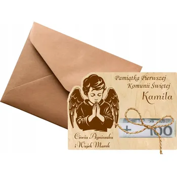 Dárková krabička Dárkový poukaz ke Svaté Přijímání Svaté přijímání křest Karta na peníze dárek