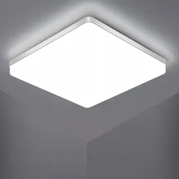 Stropní Svítidlo čtvercový Tealight 30 x 4 cm bílý