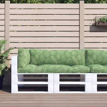 Podsedák Poduška na palety vzor listů 58 x 58 x 10 cm textil