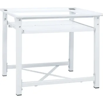 Dvojitý podstavec pro pračku se zásuvkami bílý