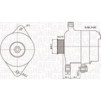 Alternátor Generátor MAGNETI MARELLI 063732062010