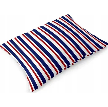 Povlak na dekorativní polštářek Povlak na polštář 50x70 BAVLNA S CERTIFIKÁTEM, vzor: Námořnické pruhy červené