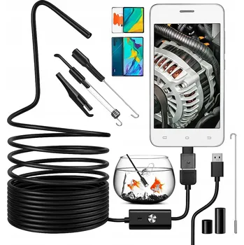 IP kamera Endoskop DexXer 5 m 5,5 mm IP67 s LED diodami a příslušenstvím