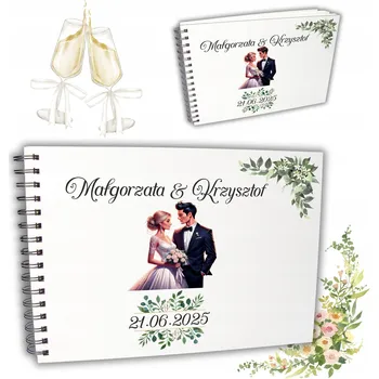 Svatební dekorace SVATEBNÍ HOSTINA KNIHA HOSTŮ SVATBA SVATEBNÍ SUVENÉR ELEGANTNÍ PERSONALIZOVANÝ