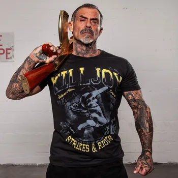 Yakuza Premium Selection Tričko Yakuza Premium 3808 - černé, Born to Burn, Kill Joy, Strikes & Riots Velikost: 3XL