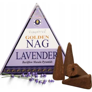 Čajovna Vonné kužely Backflow Jumbo Golden Nag - Levandule