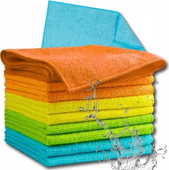 Utěrka Sada ručníků z mikrovlákna 10 ks hadříků 30x30 cm barevné utěrky