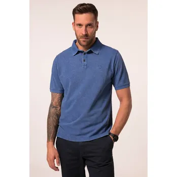 Pánská košile JP1880, Plus size Polokošile JP1880, krátké rukávy, piké, límeček s potiskem, do 8XL pro plnoštíhlé nadměrná velikost, 838426739-1455, modrý, 6XL, Plus size oblečení, Oblečení pro vysoké muže, Nadměrné velikosti, Oblečení pro plnoštíhlé.