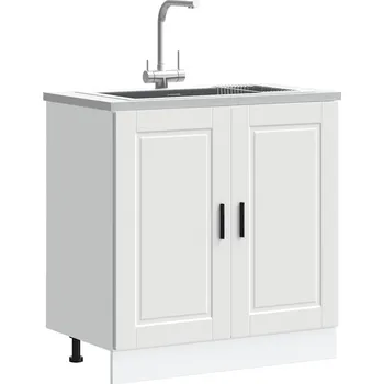 Koupelnový nábytek Skříňka pod umyvadlo "Porto" bílá 80x46x81,5 cm kompozitní