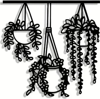 Obraz BAF Kovový znak Závěs s květinami