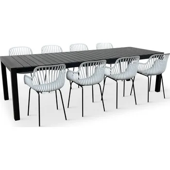 Zahradní sestava Nábytek Texim Rodinný set nábytku GRANDE PASTO + 8x křeslo GABY šedé