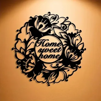 Obraz BAF Kovový znak HOME SWEET HOME