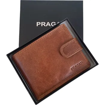 Peněženka Pragati Fashion Pánská kožená peněženka světle hnědá jvt 305-l