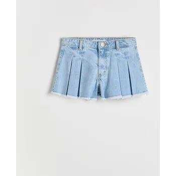 Dívčí sukně Reserved - Džínové šortky s plisováním - modrá - 703DU-05J - 703DU-05J-116