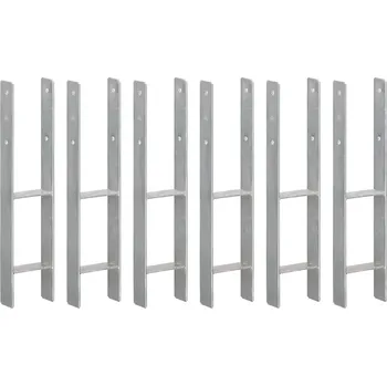Plot Plotové Kotvy 6 Ks Stříbrné Pozinkovaná Ocel - 2 / 8 x 6 x 60 cm