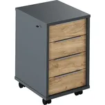 Kontejner se zámkem, grafit / dub artisan, RIOMA NEW TYP 30