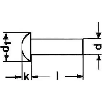 Nýt nýt 10x35 Fe-ocel půlkulatá hlava DIN 660