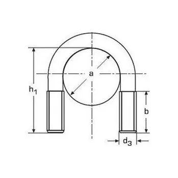 Šroub třmen (šroub) tvar U M12 90-102 3.1/2" BÍLÝ ZINEK