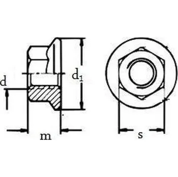 Matice matice M8 ZINEK /8/ límec bez ozubení DIN 6923