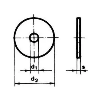 Matice podložka 5.3x30x1.5 ZINEK karosářská DIN 522