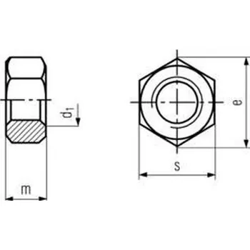 Matice matice M24 ZINEK 5.2 ADW7/TRD přesná šestihranná, ISO 4032