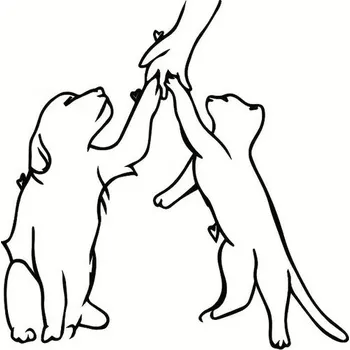 Obraz BAF Kovový znak Pejsek a kočička