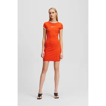 Dámské šaty ŠATY KARL LAGERFELD JEANS KLJ CAP SLEEVE MILANO DRESS POINCIANA