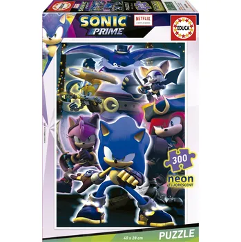 Puzzle Educa Sonic Prime svítící 300 dílků