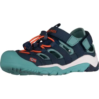 Chlapecká obuv DĚTSKÉ SANDÁLY TROLLKIDS KRISTIANSAND XT, DARK NAVY/DUSKY TURQUOISE/GLOW ORANGE Velikost: 27