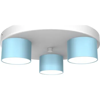 Stropní svítidlo Dixie, 3x modré kovové stínítko, w, o