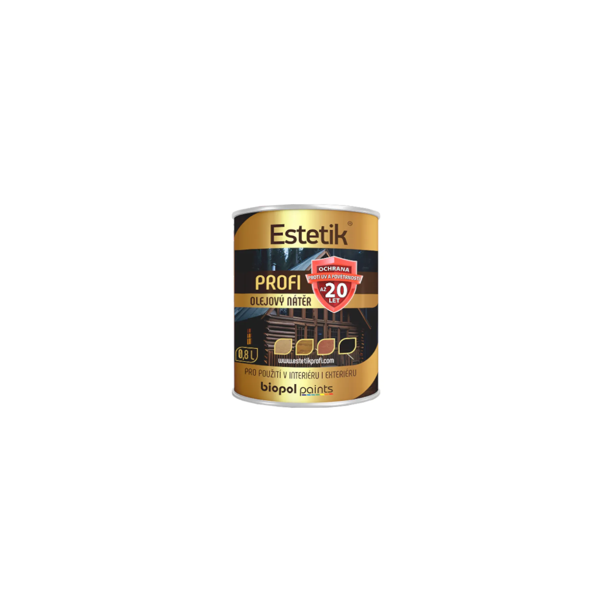 Fotografie 1 - Lazura Biopol Estetik Profi 3 l dub