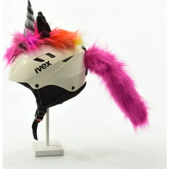 Velforia Ozdoba na helmu – Jednorožec s cyklámovým ocasem