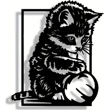 Obraz BAF Kovový znak Kotě