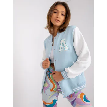 Dámský bomber Modro-bílý mikinový bomber Palma -EM-BL-697.88-blue-white Velikost: L/XL