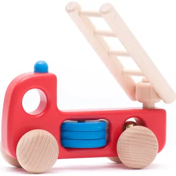 Dřevěná hračka Bajo Dřevěné auto - Hasiči