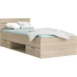 Postel, 90x200, dub sonoma, MICHIGAN NEW