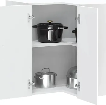 Kuchyňská skříňka Kuchyňská nástěnná rohová skříňka "Lucca" bílý kompozit