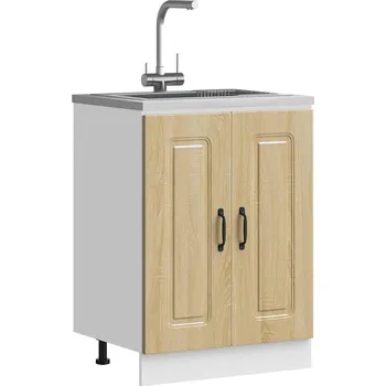 Kuchyňská skříňka Skříňka pod umyvadlo "Kalmar" dub sonoma 60x46x81,5 cm kompozit