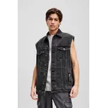 VESTA KARL LAGERFELD JEANS KLJ RELAXED DENIM VEST PRINT WASHED BLACK