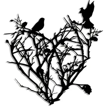 Obraz BAF Kovový znak Srdce z větví